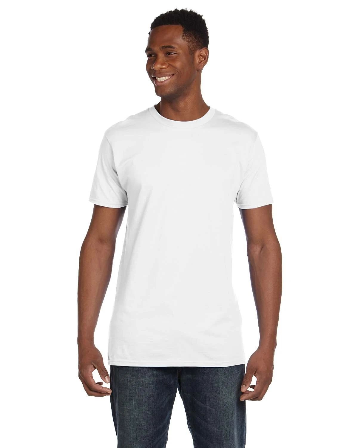 3 Pack Of Hanes Unisex Perfect-T PreTreat Stylish T Shirt Plain T-Shirt - 498PT
