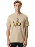 Electric-Snake Mens Graphic Tee, 100% Cotton, Casual Summer Wear