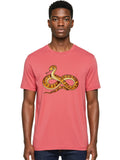 Snake-With-Stars-1 Mens Graphic Tee, 100% Cotton, Casual Summer Wear