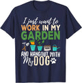 Gardening Dog Lover Gardener Garden Pet Gift Plants Unisex T-Shirt