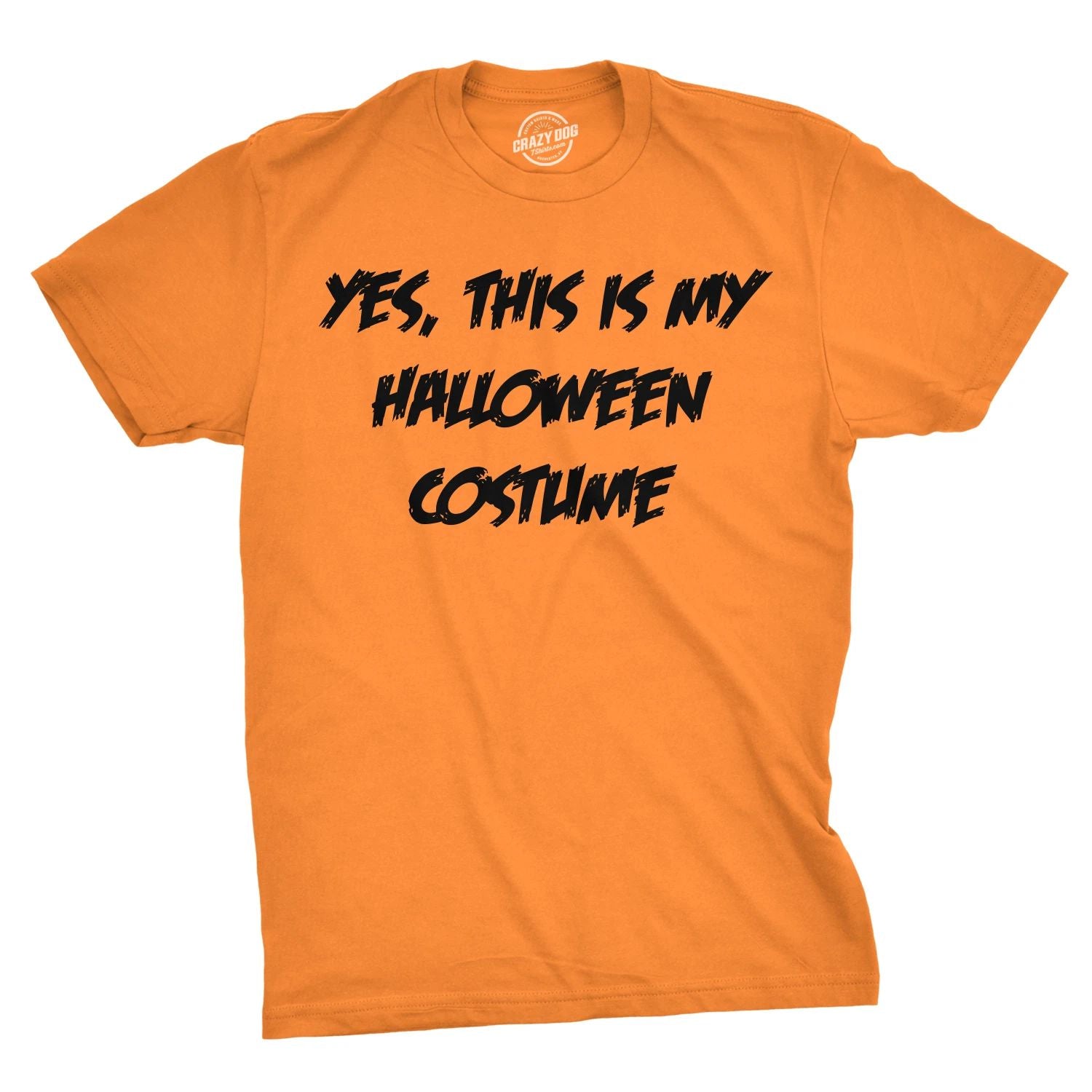 This Is My Halloween Costume T Shirt Funny Fake Parody Text Joke Tee
