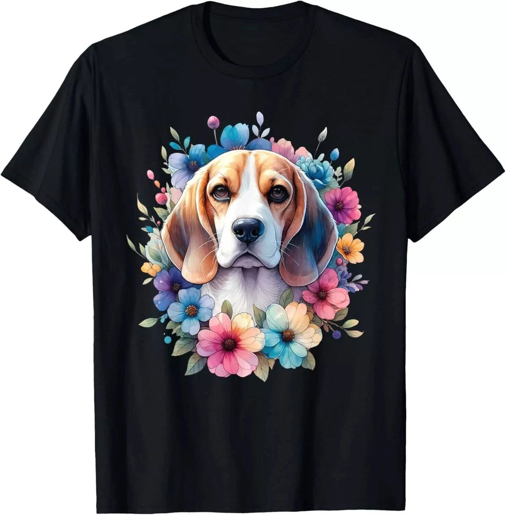 Floral Beagle Mom Dog Lovers Cute Mama Puppy Mother's Day T-Shirt