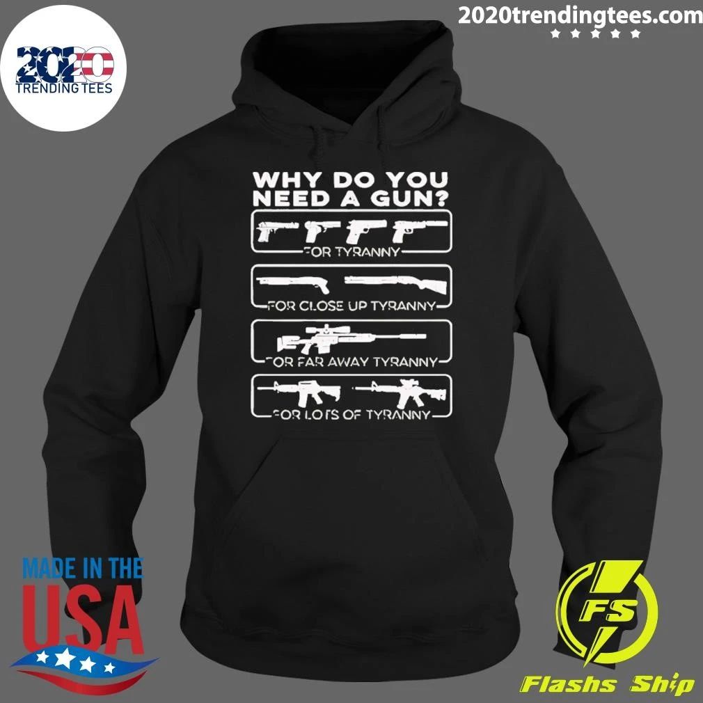 Why Do You Need A Gun For Tyranny For Close Up Tyranny For Far Away Tyranny Shirt