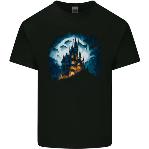 A Haunted Castle Fantasy Halloween Mens Light Cotton T-Shirt