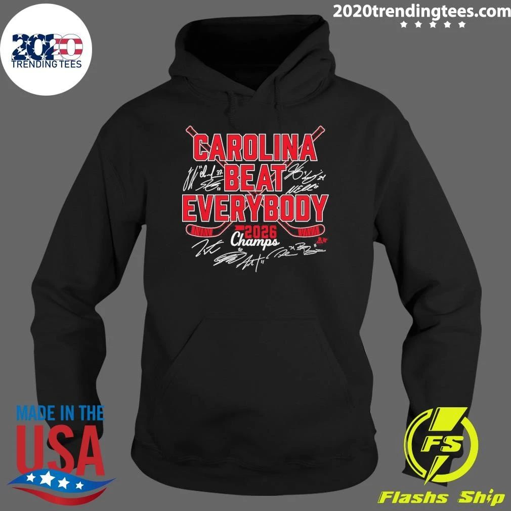 Hockey Carolina Beat Everybody 2026 Champs Signature Shirt