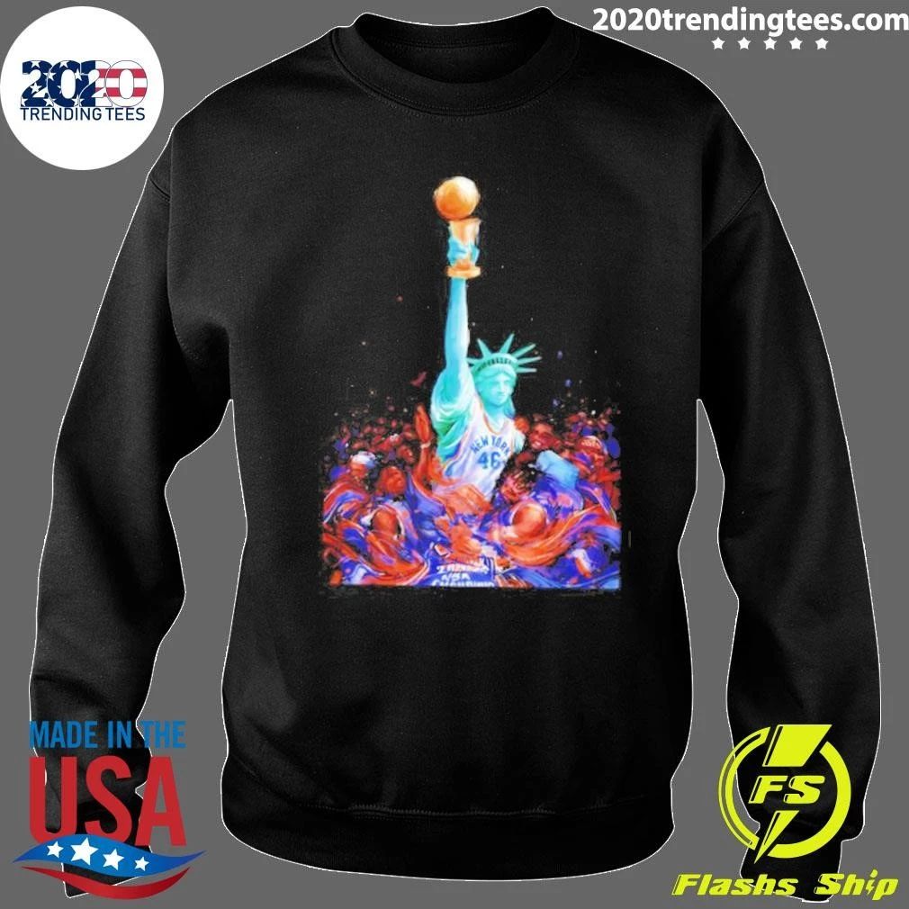 Statue Of Liberty New York Knicks 2026 NBA Champions 46 Basketball Fan Team Shirt