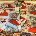 JINGLE CATS Christmas Button Down Shirt Size Small Festive Kitties Bin 2