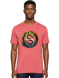 Yin-Yang-Dragons-4 Mens Graphic Tee, 100% Cotton, Casual Summer Wear