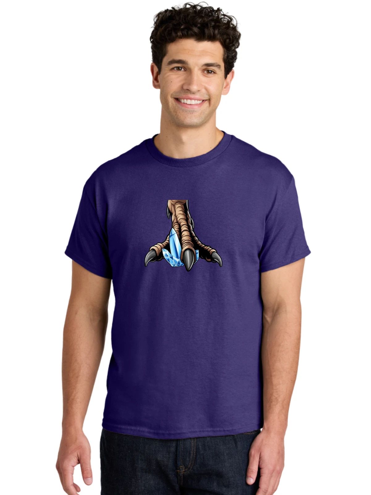 Claw-Griping-Jewel Mens Graphic Tee, 100% Cotton, Casual Summer Wear