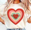 Pastel Heart Art Soft Girl Aesthetic Comfort T-Shirt Romantic Valentine Tee