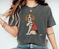 Beagle Tattoo Dog T-Shirt I Love Mom Retro Animal Lover Graphic Tee