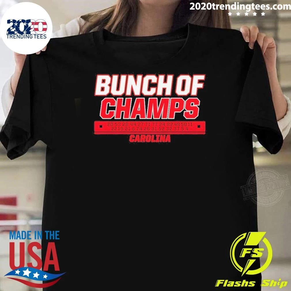 Bunch Of Champs Carolina Hurricanes Hockey Number 2026 Champs Svech Hallsy Jarvy Shirt