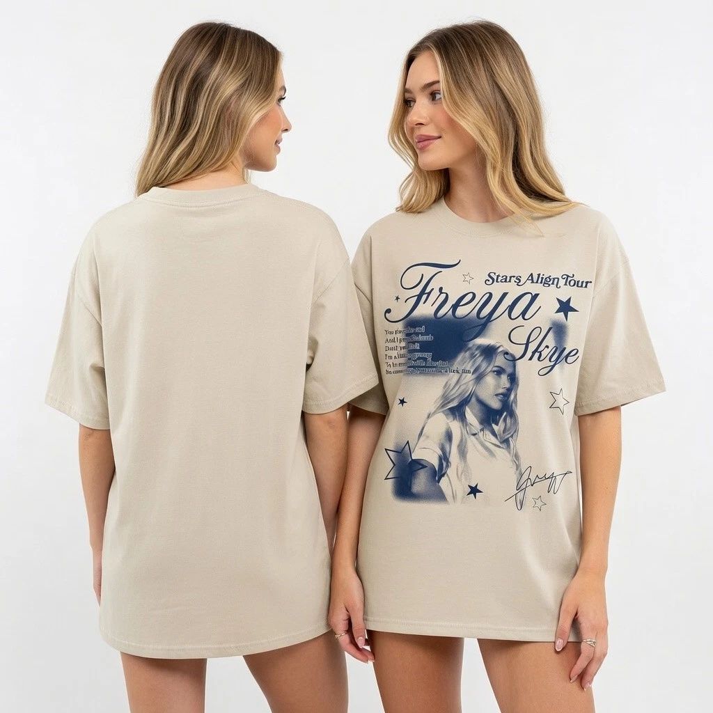 Stars Align Tour Graphic T-Shirt Celestial Pop Star Aesthetic Cotton Tee S-5XL