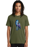 Galaxy-Wolf-6 Mens Graphic Tee, 100% Cotton, Casual Summer Wear