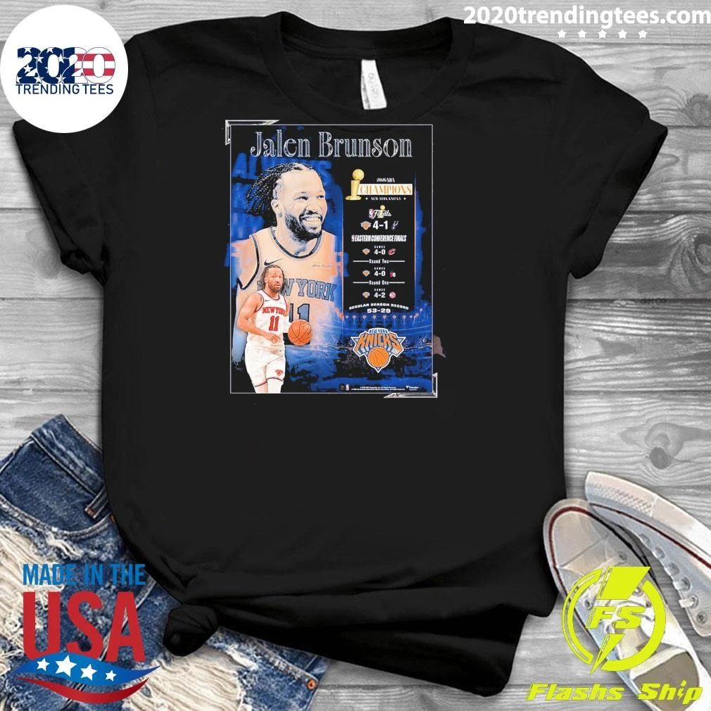 Jalen Brunson New York Knicks Fanatics Authentic 2026 NBA Finals Champions Framed Shirt