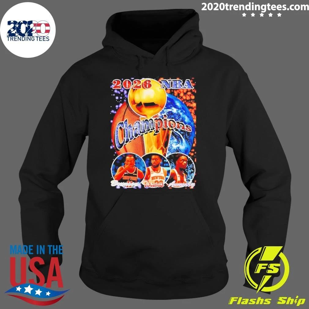 Jalen Brunson Karl-Anthony Towns OG Anunoby New York Knicks NBA Champions 2026 Shirt