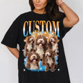 Custom Photo Dog Face Comfort Tee Personalized Pet Lover Shirt