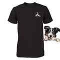 Funny Collie Dog Peeking Pocket Tshirt Cute Puppy Dog Lover Tee Print Gift