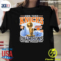 New York Knicks 2026 Champions NBA Finals Basketball Trophy Skyline Logo Shirt