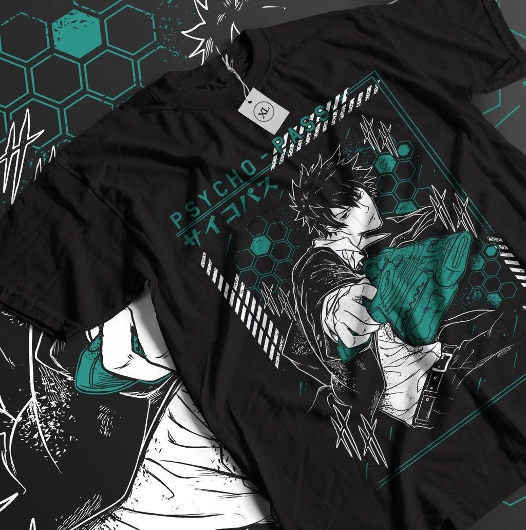 Psycho Pass T-Shirt Girl Kawaii Waifu Anime Graphic Pod Shirt All Size