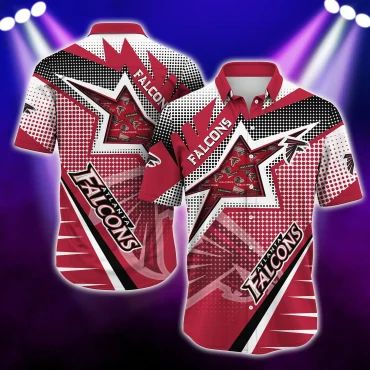 Atlanta Falcons Starburst Hawaiian Shirt