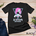 Antisocial Vaporwave Anime Girl Japanese Aesthetic T-Shirt Unisex T-shirt