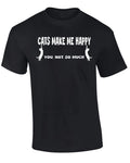 Cats make happy T-Shirt Men's Cat Lover Feline Gift Funny Cute
