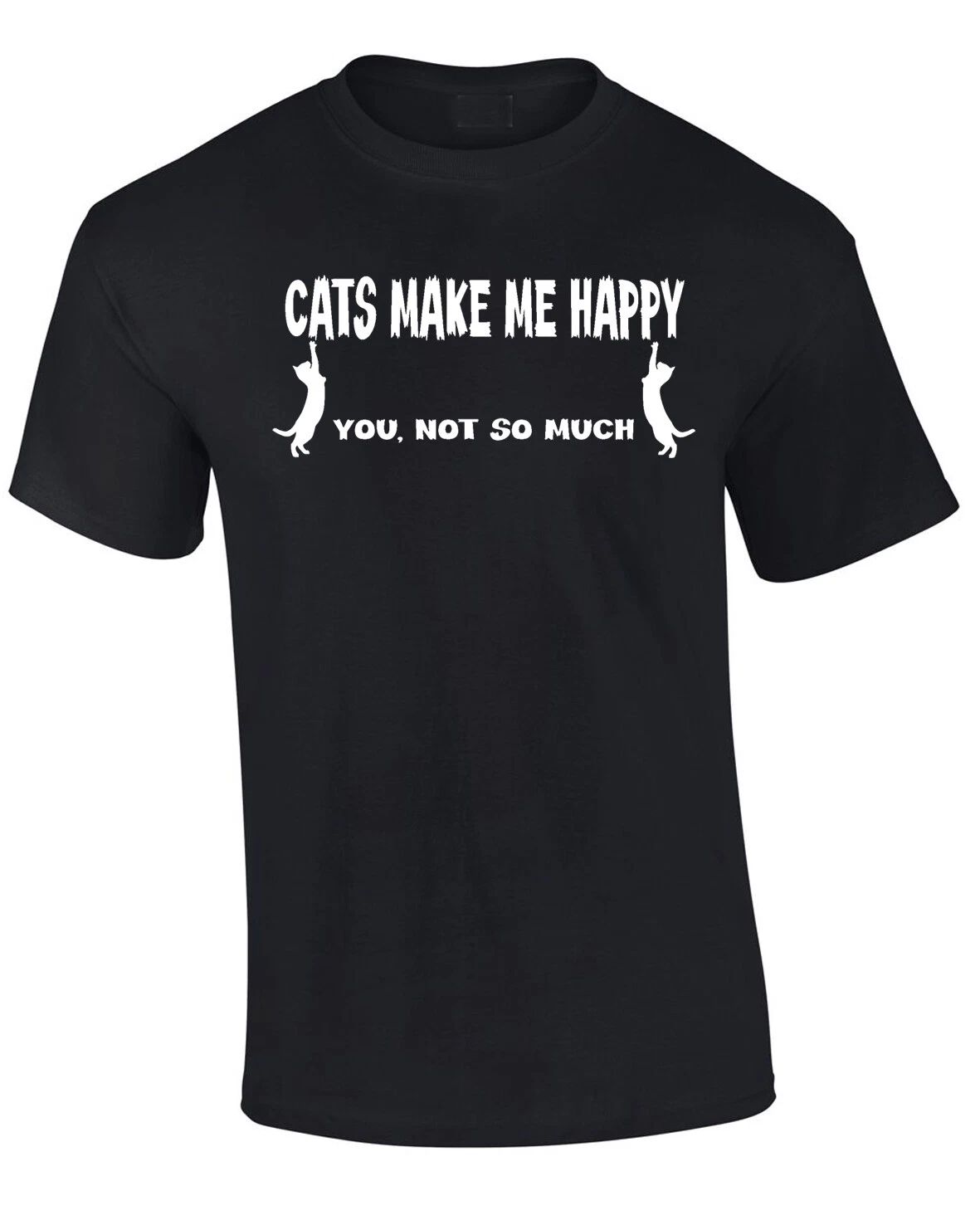 Cats make happy T-Shirt Men's Cat Lover Feline Gift Funny Cute