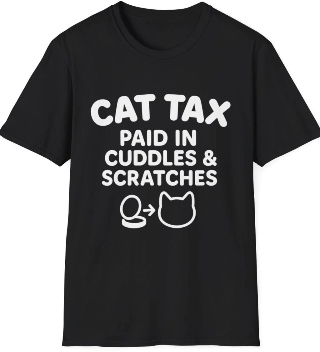 Cat Tax Shirt Funny Cat Lover Tee Paid in Cuddles & Scratches Cute Cat Mom Gift