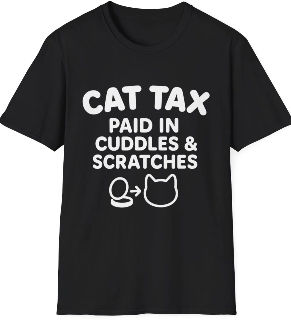 Cat Tax Shirt Funny Cat Lover Tee Paid in Cuddles & Scratches Cute Cat Mom Gift