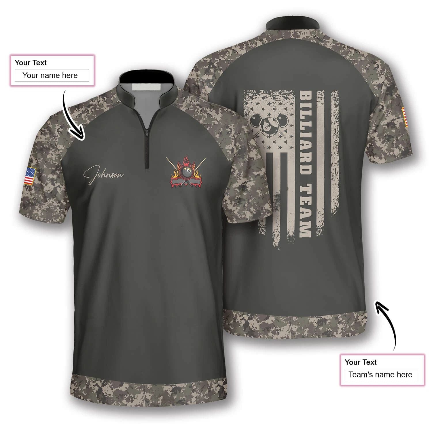 Billiard Player Gifts Custom Billiard Jerseys for Men, Uniform for Team Billiard