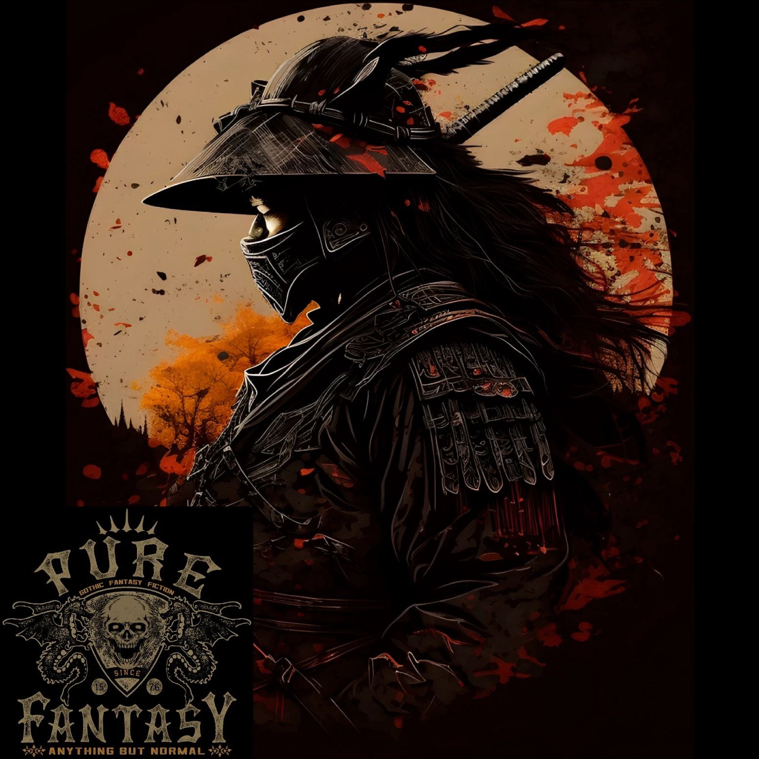 Samurai Storm Japanese Fantasy Warrior Mens Light Cotton T-Shirt
