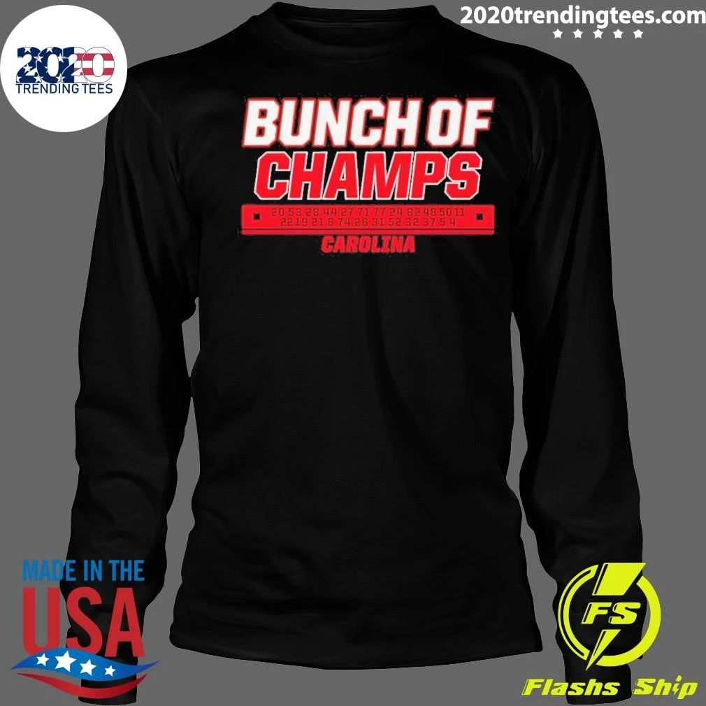 Bunch Of Champs Carolina Hurricanes Hockey Number 2026 Champs Svech Hallsy Jarvy Shirt