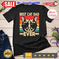 2026/Best Cat Dad Ever Funny Cat Lover Retro Cat T-Shirt Unisex T-shirt