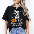Pitbull Halloween T-Shirt gift scary Dog mom Unisex tee Black Navy Dark Heather