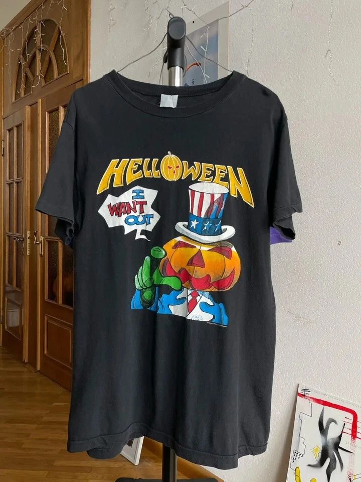 Vintage Rock Band Helloween tshirt tee Pumpkin 1988