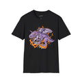 Purple Dragon Unisex Softstyle T-Shirt - Bold Graphic Tee for Fantasy Lovers