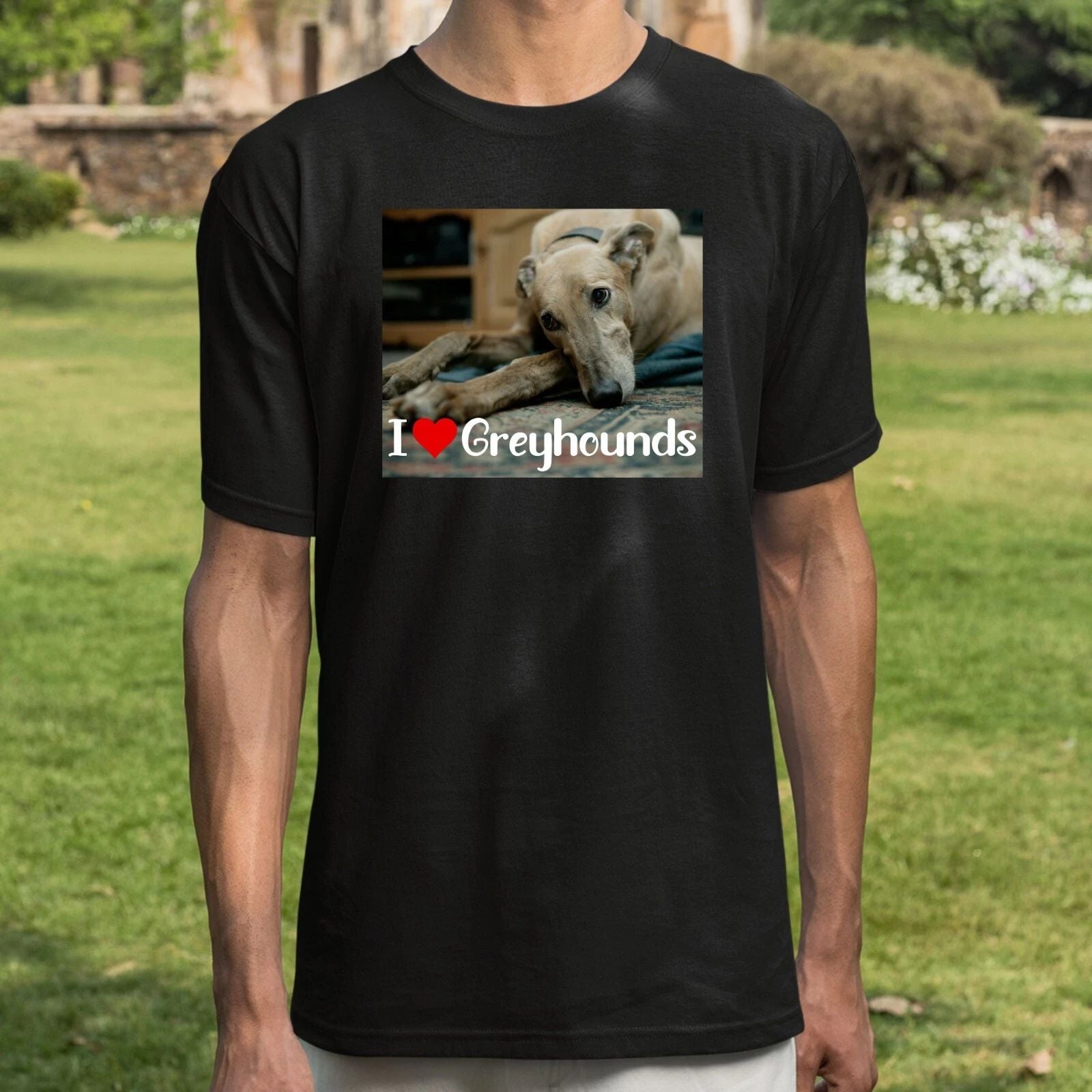 I Love Greyhound Dog Printed Unisex T Shirt Dog lovers Gift, Hound Dog Animal T