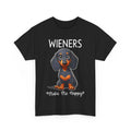 HOT Wiener Dog Shirt, Wieners Make Me Happy Dogs Lovers Women Men T-shirt