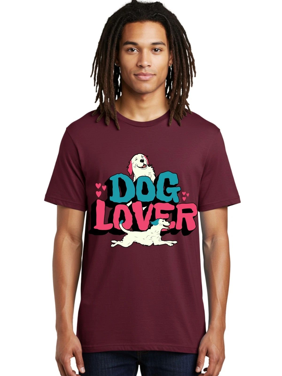 Dog-Lover Mens Graphic Tee,100% Cotton,Casual Summer Wear