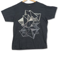 Design By Humans Mens Geometric Abstract Graphic T-Shirt Charcoal Heather Gray M