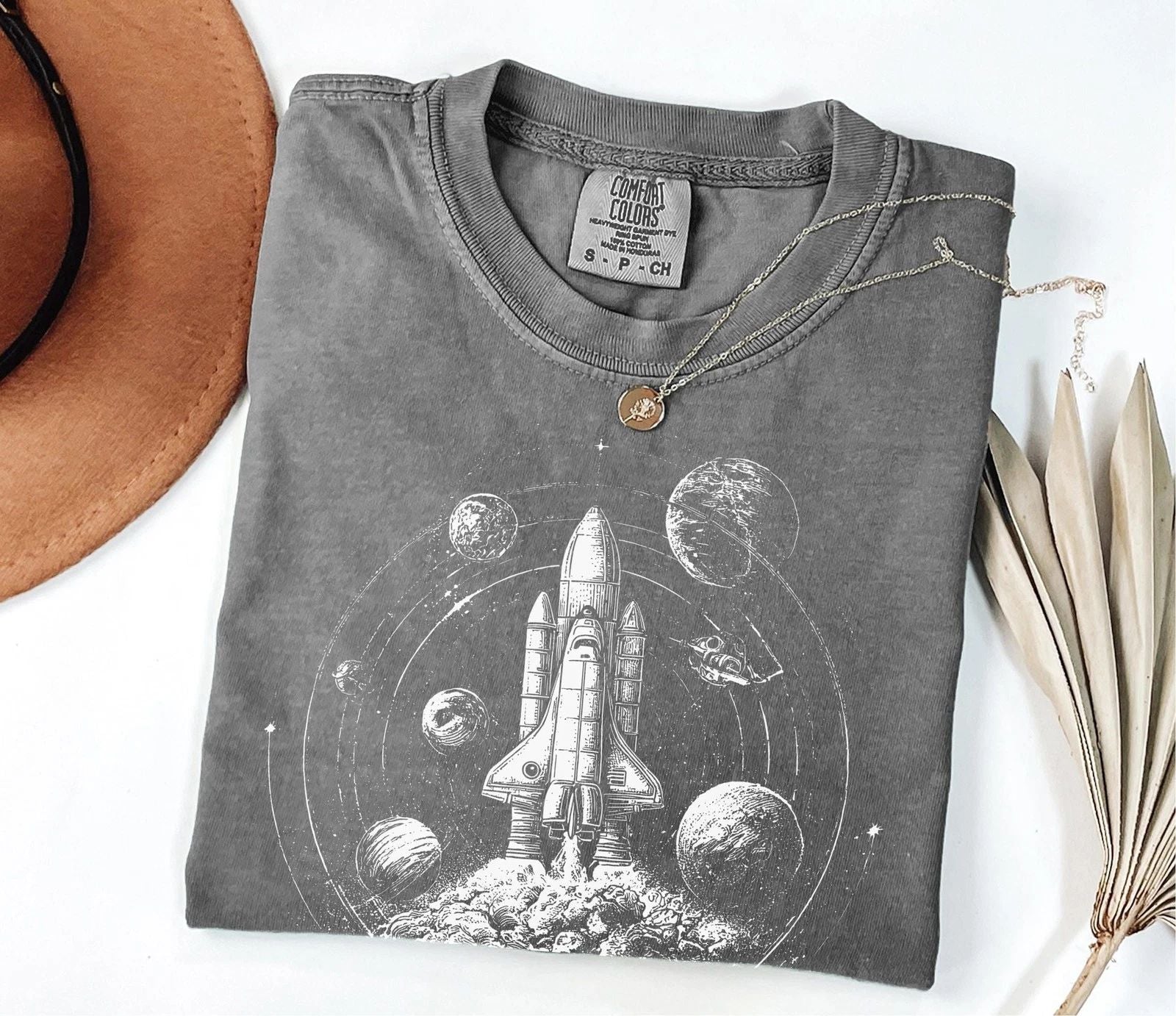 Aesthetic Spaceship Shirt  Vintage Space Tshirt  Retro Comfort Colors  Y2K
