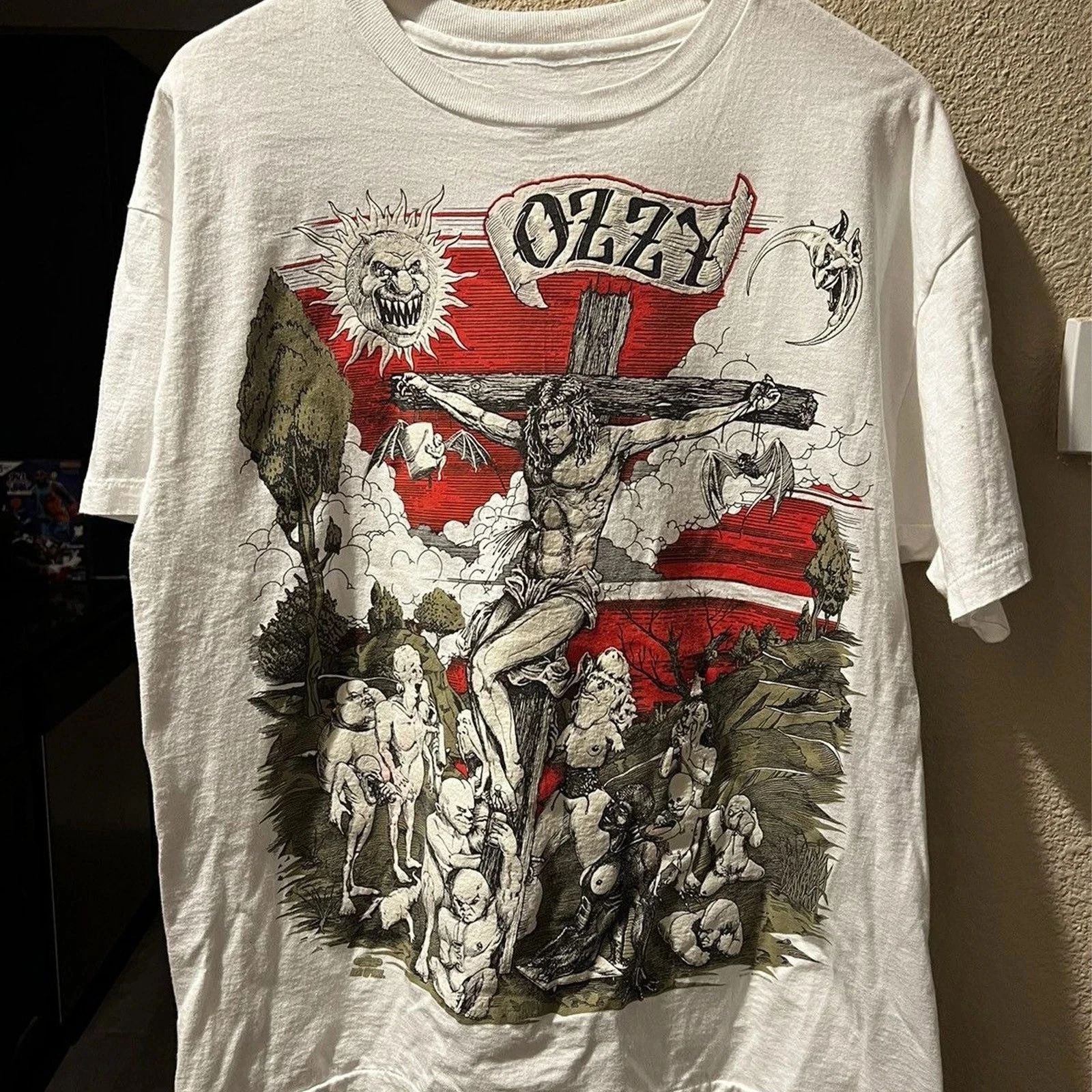 Retro OZ Jesus Christ Glow in the dark Rare Graphic Unisex T-Shirt S-5XL
