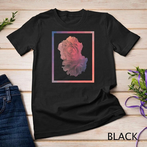 Aesthetic Rose Floral Streetwear Pink Pastel Minimalist Art Unisex T-shirt