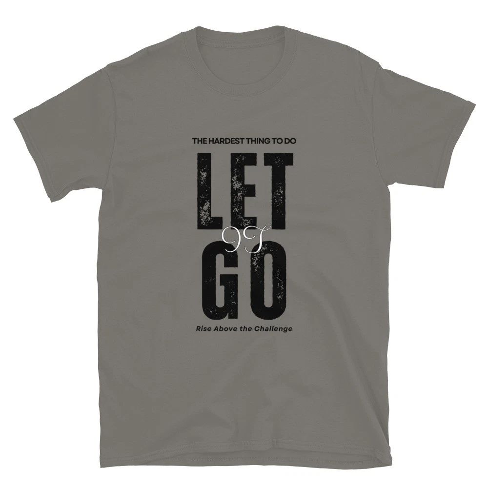Let It Go Minimalist T-Shirt Elegant Script Graphic Tee.