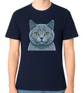 British Shorthair Cat Face Unisex T-Shirt Cute Cat Lover Graphic Tee