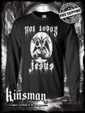 Not Today Jesus Baphomet Long Sleeve T-Shirt Satanic Evil Devil 666 Halloween