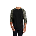 USTRADEENT SPTPL-1015 Mens Long Sleeve Drift Camo Colorblock Stylish T-Shirt