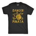 Mens Danger Pinata T Shirt Funny Sarcastic Beehive Buzzing Bee Joke Tee for Guys