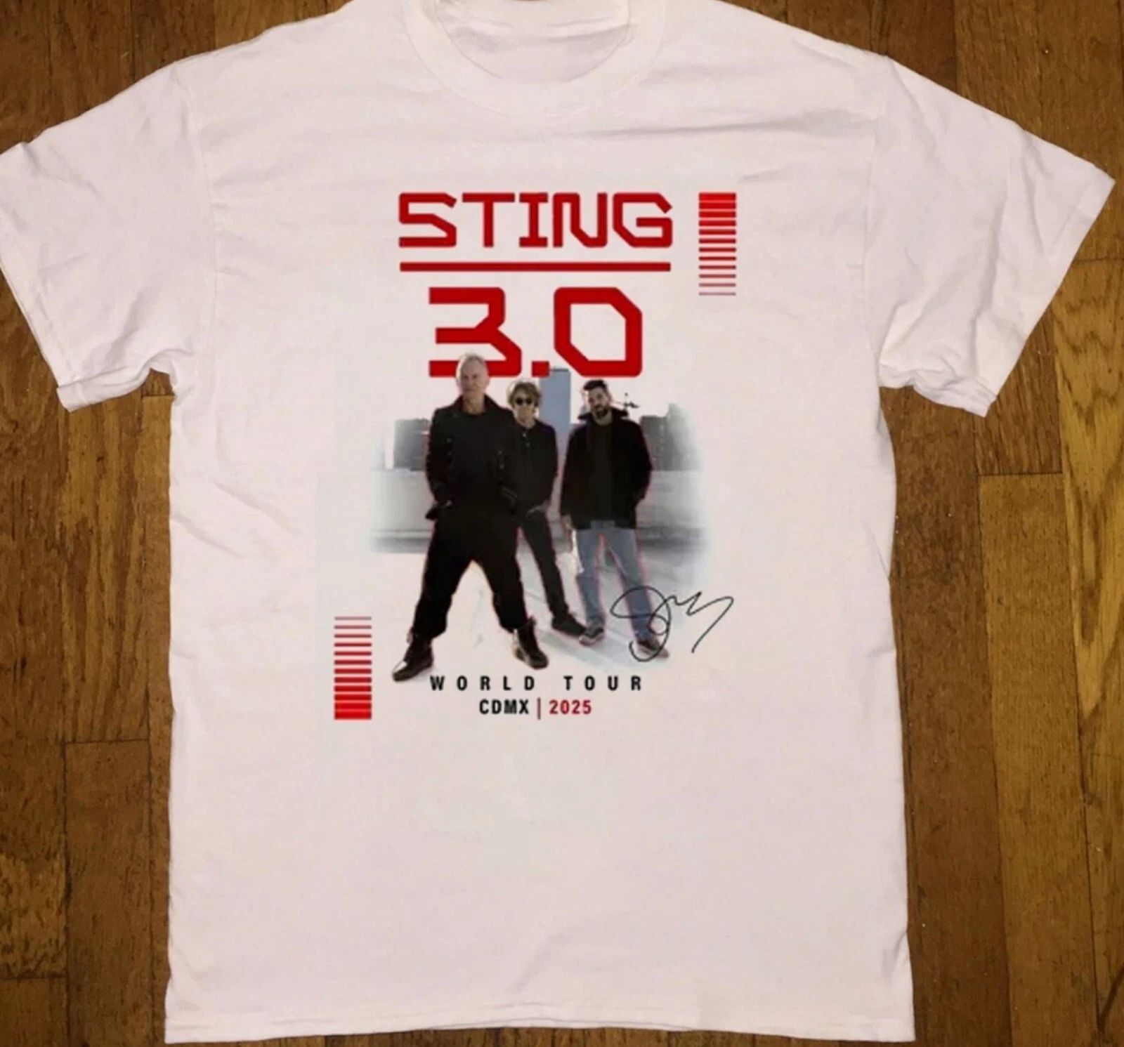 NEW Sting 3.0 World Tour 2025 Gift Fan T Shirt White All Size